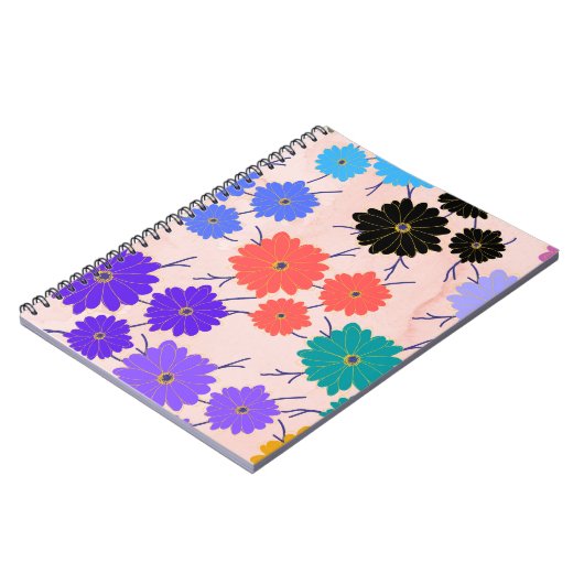 Gurugram Aquarell, Blumentextil-Design. Notizblock (Linke Seite)