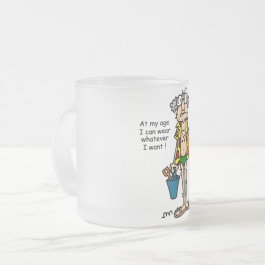 Gus-Age-Dinge, Tshirts und Geschenke Mattglastasse (Vorderseite Links)