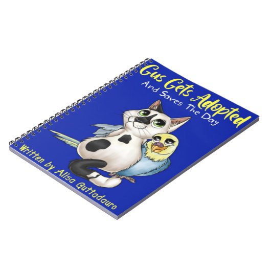 Gus erhält Adoptiert und Rette das Day-Notebook Notizblock (Linke Seite)