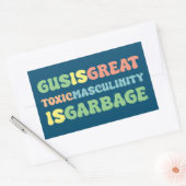 gus ist große toxische Männlichkeit giftig Rechteckiger Aufkleber (Umschlag)