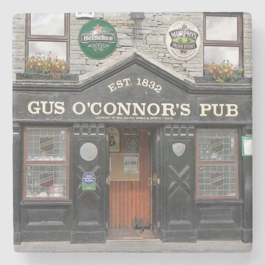 Gus O Connors, Doolin, Co. Clare, irischer Steinuntersetzer (Vorderseite)