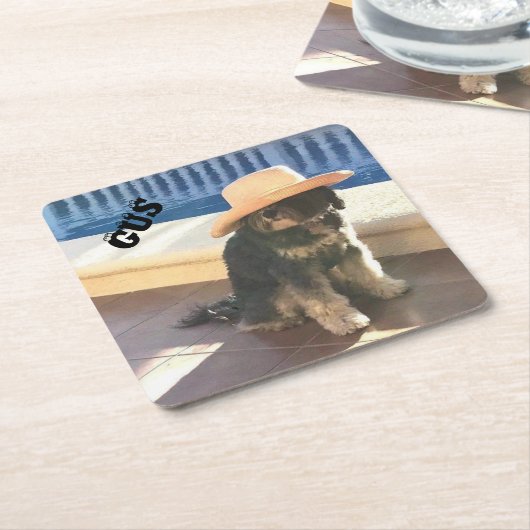 Gus Tibetisch Rechteckiger Pappuntersetzer (angewinkelt)