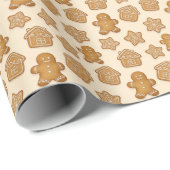 Guschelige Weihnachtsmänner-Kekse  Geschenkpapier (Rolleneckpunkt)