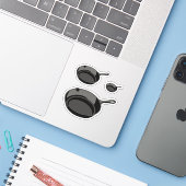 Gusseisenschale Aufkleber (Laptop mit iPhone)