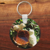 Gusseiserne Vögel im Garten Schlüsselanhänger (Vorderseite)