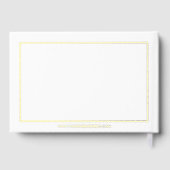 Gust Book Custom Typografy Design auf Weiß Gästebuch (Rückseite)