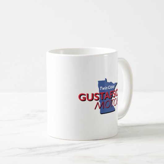 Gustafson Motors Wordmark Design Tasse (VorderseiteRechts)