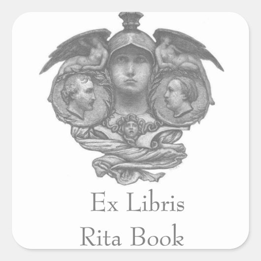 Gustav Doré Illustration vom Raven Quadratischer Aufkleber (Vorderseite)