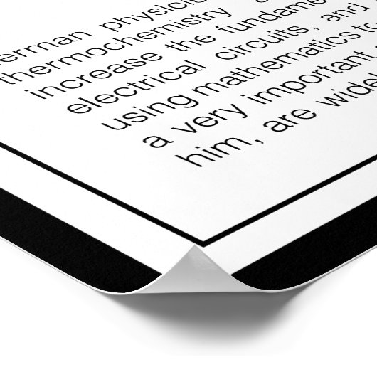 Gustav Kirchhoff Poster (Ecke)