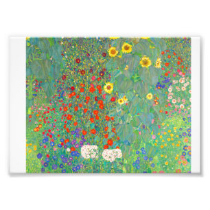Gustav Klimt 1907,Bauerngarten mit Sonnenblumen. Fotodruck