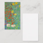 Gustav Klimt 1907, Bauerngarten mit Sonnenblumen. Visitenkarte (Vorne/Hinten)