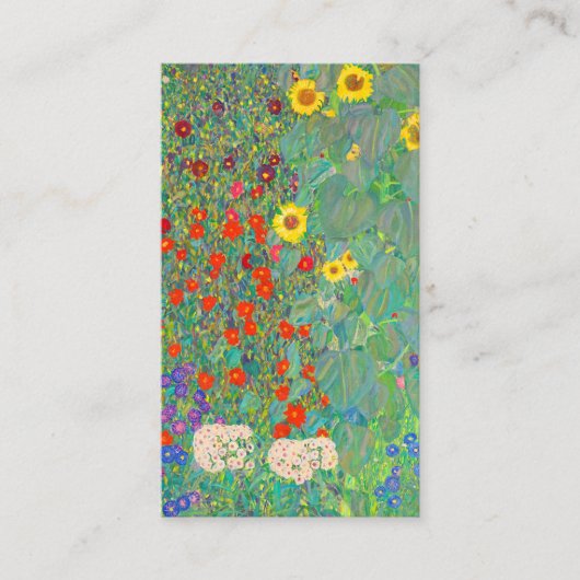 Gustav Klimt 1907, Bauerngarten mit Sonnenblumen. Visitenkarte (Vorderseite)
