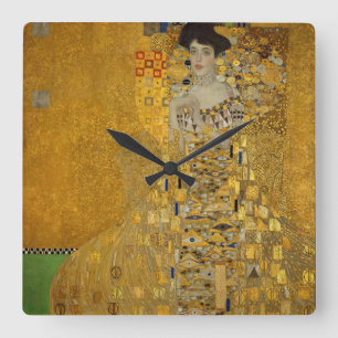 Gustav Klimt - Adele Bloch-Bauer I Quadratische Wanduhr