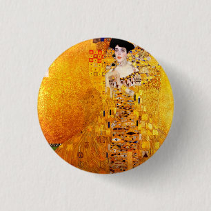Gustav Klimt Adele Bloch-Bauer Vintager Jugendstil Button