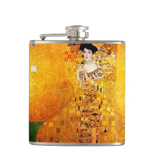 Gustav Klimt Adele Bloch-Bauer Vintager Jugendstil Flachmann