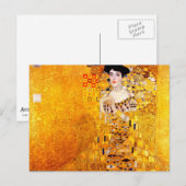 Gustav Klimt Adele Bloch-Bauer Vintager Jugendstil Postkarte (Vorne/Hinten)
