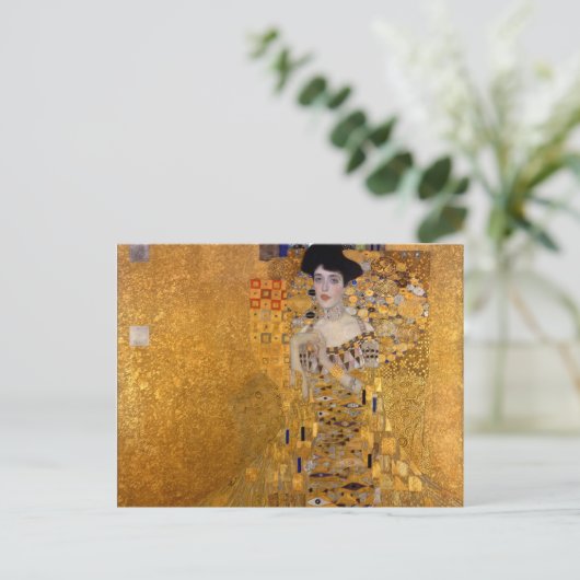 Gustav Klimt,Adele,Jugendstil,Deko,Gold,Gemälde Postkarte (Stehend Vorderseite)