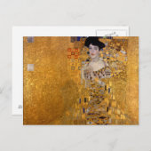 Gustav Klimt,Adele,Jugendstil,Deko,Gold,Gemälde Postkarte (Vorne/Hinten)