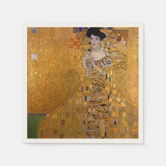 Gustav Klimt,Adele,Jugendstil,Deko,Gold,Gemälde Serviette (Vorderseite)