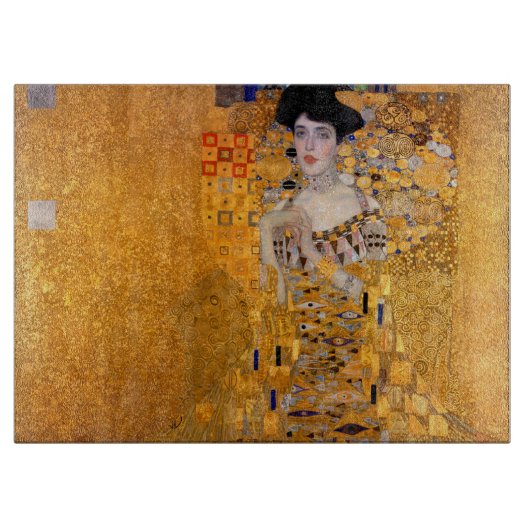 Gustav Klimt Adele Portrait Vintage Kunst Schneidebrett (Vorderseite)