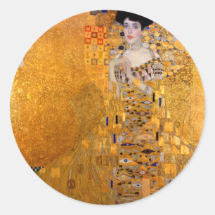 Gustav Klimt "Adele" Vintage Runder Aufkleber