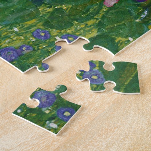 Gustav Klimt - Agrargarten mit Blume Puzzle (Seite)