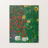 Gustav Klimt - Agrargarten mit Blume Puzzle (Vertikal)