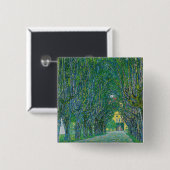 Gustav Klimt - Allee im Park Schloss Kammer Button (Vorne & Hinten)