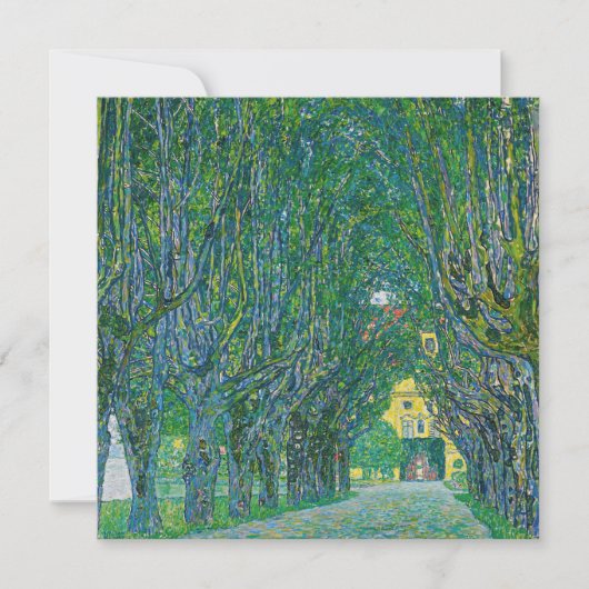 Gustav Klimt - Allee im Park Schloss Kammer Dankeskarte (Vorderseite)