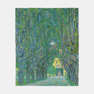 Gustav Klimt - Allee im Park Schloss Kammer Fleecedecke