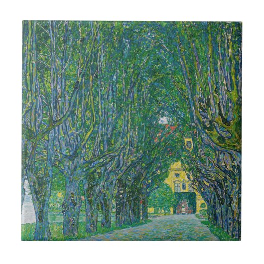 Gustav Klimt - Allee im Park Schloss Kammer Fliese (Vorderseite)