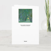 Gustav Klimt - Allee im Park Schloss Kammer Karte (Rückseite)