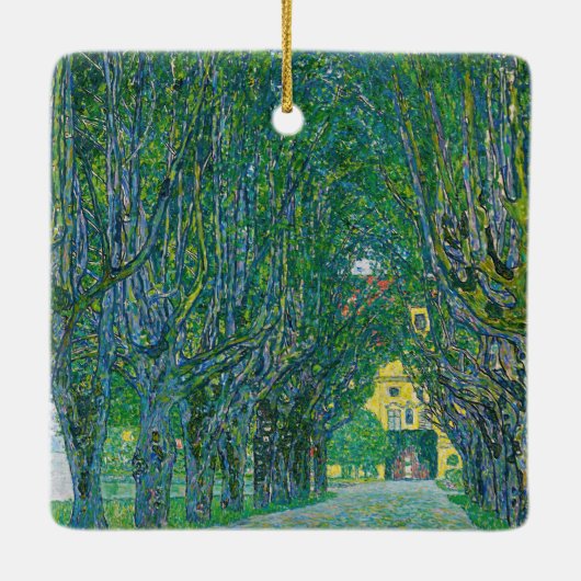 Gustav Klimt - Allee im Park Schloss Kammer Keramikornament (Rückseite)