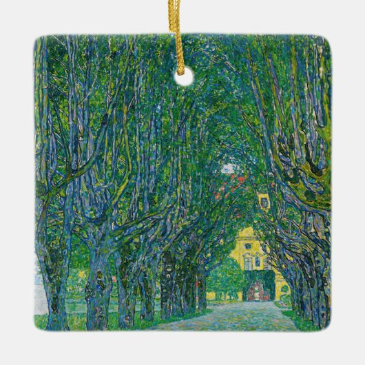 Gustav Klimt - Allee im Park Schloss Kammer Keramikornament (Vorderseite)