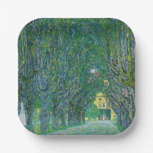 Gustav Klimt - Allee im Park Schloss Kammer Pappteller