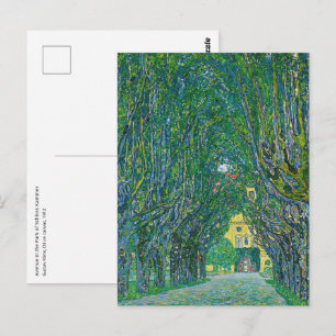 Gustav Klimt - Allee im Park Schloss Kammer Postkarte