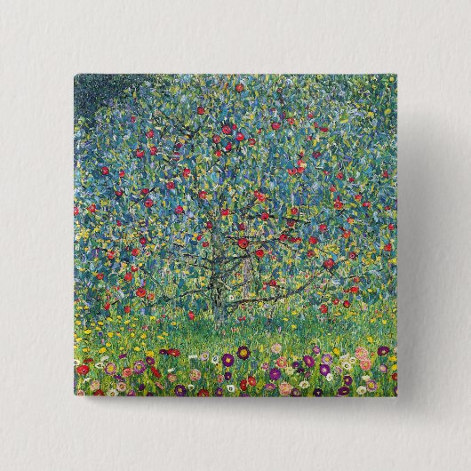 Gustav Klimt - Apfelbaum Button (Vorderseite)