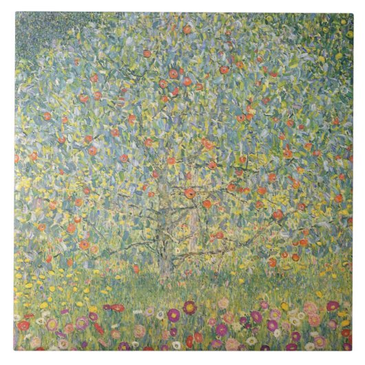 Gustav Klimt Apfelbaum Fliese (Vorderseite)