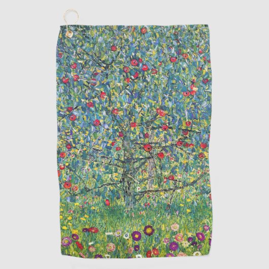 Gustav Klimt - Apfelbaum Golfhandtuch (Vorderseite)