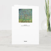 Gustav Klimt - Apfelbaum Karte (Rückseite)