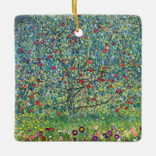 Gustav Klimt - Apfelbaum Keramikornament (Vorderseite)