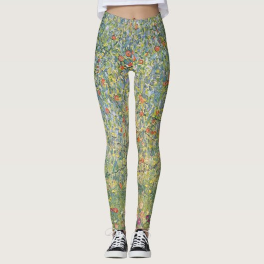 Gustav Klimt Apfelbaum Leggings (Vorderseite)