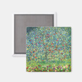 Gustav Klimt: Apfelbaum Magnet (Vorderseite/Rückseite)