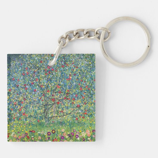Gustav Klimt - Apfelbaum Schlüsselanhänger (Rückseite)