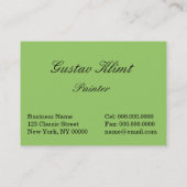 Gustav Klimt: Apfelbaum Visitenkarte (Rückseite)