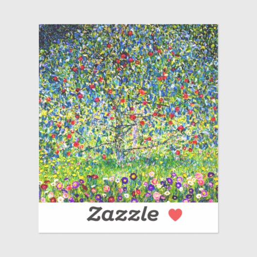 Gustav Klimt Apple Tree Aufkleber (Blatt)