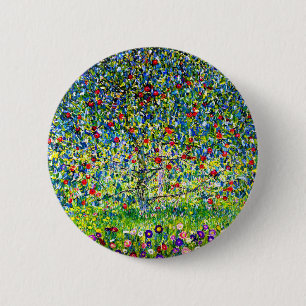Gustav Klimt Apple Tree Button