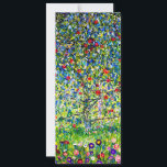 Gustav Klimt Apple Tree Einladung<br><div class="desc">Karte mit Gustav Klimts Gemälde Apple Tree,  I (1912). Ein bunter Apfelbaum steht in einem grünen Feld mit lila,  rosa,  gelben und weißen Blume. Ein perfektes Geschenk für Fans des Jugendstils und österreichischer Kunst.</div>