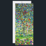Gustav Klimt Apple Tree Einladung<br><div class="desc">Karte mit Gustav Klimts Gemälde Apple Tree,  I (1912). Ein bunter Apfelbaum steht in einem grünen Feld mit lila,  rosa,  gelben und weißen Blume. Ein perfektes Geschenk für Fans des Jugendstils und österreichischer Kunst.</div>