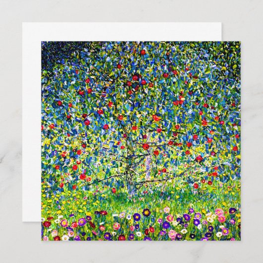 Gustav Klimt Apple Tree Einladung (Vorne/Hinten)